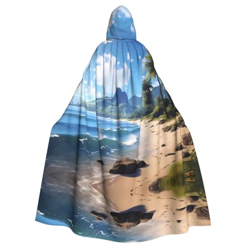 WHJSHOP Wunderschöner Hawaii-Strand-Umhang mit Kapuze für Erwachsene, für Halloween, Rollenspiel-Kostüme und Themenpartys von WHJSHOP