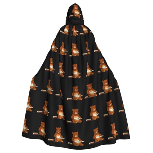 WHJSHOP Zeichenbrett mit kleinem Bär, Bild, Umhang mit Kapuze für Erwachsene, Umhang für Halloween, Rollenspiel-Kostüme und Themenpartys WHJSHOP Zeichenbrett mit kleinem Bär, Bild, Umhang mit Kapuze für Erwachsene, Umhang für Halloween, Rollenspiel-Kostüme und Themenpartys von WHJSHOP