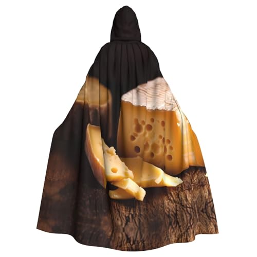 WHJSHOP cheese Prints Kapuzenumhang für Erwachsene, für Halloween, Rollenspiele und Kostümpartys WHJSHOP cheese Prints Kapuzenumhang für Erwachsene, für Halloween, Rollenspiele und Kostümpartys von WHJSHOP