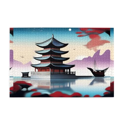 Whjshop 1000 Teile Puzzle Die Perle des Ori Druckqualität Holzpuzzle für Erwachsene und Kinder, lustige Puzzles, Stressabbau-Puzzles von WHJSHOP