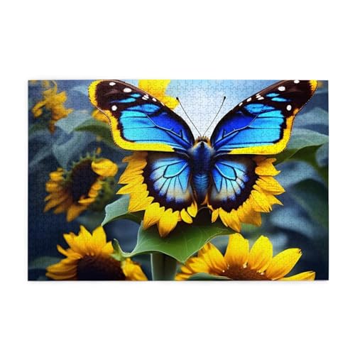 Whjshop 1000 Teile Puzzle Sonnenblume Blau Schmetterling Drucke Pädagogische Intellektuelle Holzpuzzles Lustige Puzzles Stressabbau Puzzles Whjshop 1000 Teile Puzzle Sonnenblume Blau Schmetterling Drucke Pädagogische Intellektuelle Holzpuzzles Lustige Puzzles Stressabbau Puzzles von WHJSHOP