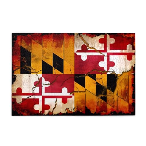 Whjshop 1000 Teile Puzzle Vintage Holz Maryland Flagge Drucke Pädagogische Intellektuelle Holzpuzzles Lustige Puzzles Stressabbau Puzzles Whjshop 1000 Teile Puzzle Vintage Holz Maryland Flagge Drucke Pädagogische Intellektuelle Holzpuzzles Lustige Puzzles Stressabbau Puzzles von WHJSHOP