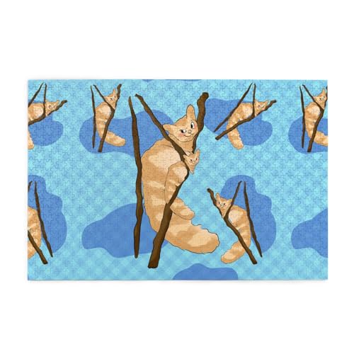 Whjshop Puzzles, 1000 Teile, Cartoon-Lemur, Druckqualität, Holzpuzzle für Erwachsene und Kinder, lustige Puzzles, Stressabbau-Puzzles von WHJSHOP
