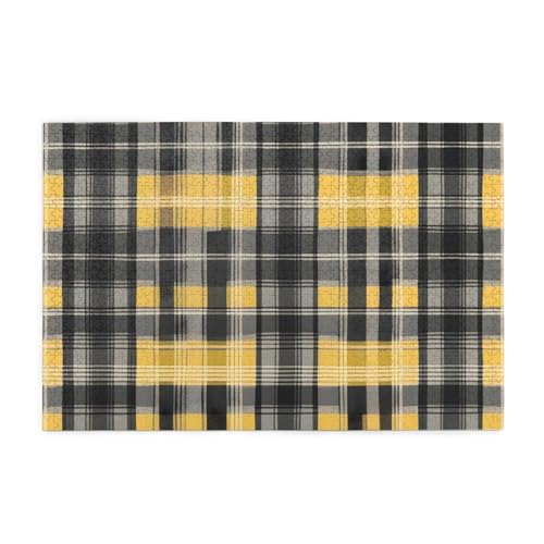 Whjshop Puzzles, 1000 Teile, Gelb, Grau, Schwarz, kariert, pädagogisch, intellektuelle Holzpuzzles, lustige Puzzles, Stressabbau-Puzzles Whjshop Puzzles, 1000 Teile, Gelb, Grau, Schwarz, kariert, pädagogisch, intellektuelle Holzpuzzles, lustige Puzzles, Stressabbau-Puzzles von WHJSHOP