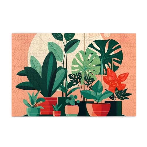 Whjshop Puzzles, 1000 Teile, Grünpflanzen-Drucke, pädagogische intellektuelle Holzpuzzles, lustige Puzzles, Stressabbau-Puzzles Whjshop Puzzles, 1000 Teile, Grünpflanzen-Drucke, pädagogische intellektuelle Holzpuzzles, lustige Puzzles, Stressabbau-Puzzles von WHJSHOP