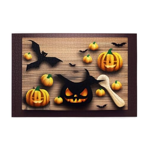 Whjshop Puzzles, 1000 Teile, Halloween-Elemente, Druckqualität, Holzpuzzle für Erwachsene und Kinder, lustige Puzzles, Stressabbau-Puzzles Whjshop Puzzles, 1000 Teile, Halloween-Elemente, Druckqualität, Holzpuzzle für Erwachsene und Kinder, lustige Puzzles, Stressabbau-Puzzles von WHJSHOP