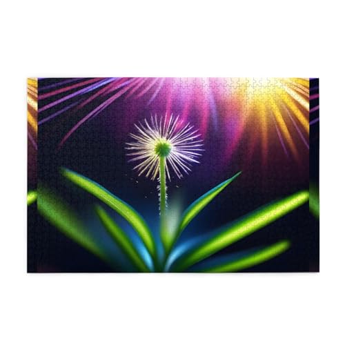 Whjshop Puzzles, 1000 Teile, Motiv: Blumen unter der Sonne, Druckqualität, Holzpuzzle für Erwachsene und Kinder, lustige Puzzles, Stressabbau-Puzzles von WHJSHOP