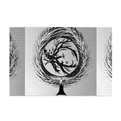 Whjshop Puzzles, 1000 Teile, Motiv: abstrakter Baumdruck, hochwertiges Holzpuzzle für Erwachsene und Kinder, lustige Puzzles, Stressabbau-Puzzles Whjshop Puzzles, 1000 Teile, Motiv: abstrakter Baumdruck, hochwertiges Holzpuzzle für Erwachsene und Kinder, lustige Puzzles, Stressabbau-Puzzles von WHJSHOP