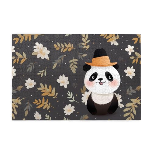 Whjshop Puzzles, 1000 Teile, Motiv: frecher Panda, Druckqualität, Holzpuzzle für Erwachsene und Kinder, lustige Puzzles, Stressabbau-Puzzles von WHJSHOP