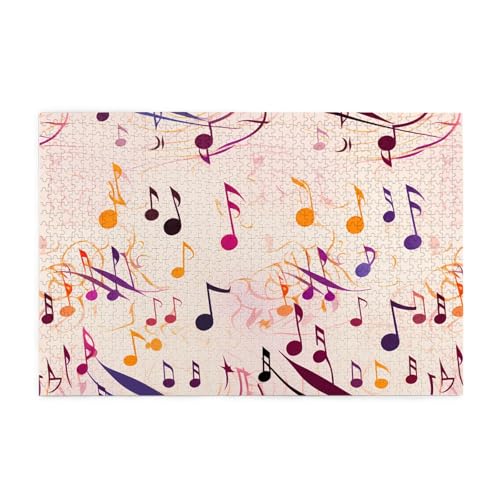 Whjshop Puzzles, 1000 Teile, Musiknoten, Druckqualität, Holzpuzzle für Erwachsene und Kinder, lustige Puzzles, Stressabbau-Puzzles Whjshop Puzzles, 1000 Teile, Musiknoten, Druckqualität, Holzpuzzle für Erwachsene und Kinder, lustige Puzzles, Stressabbau-Puzzles von WHJSHOP