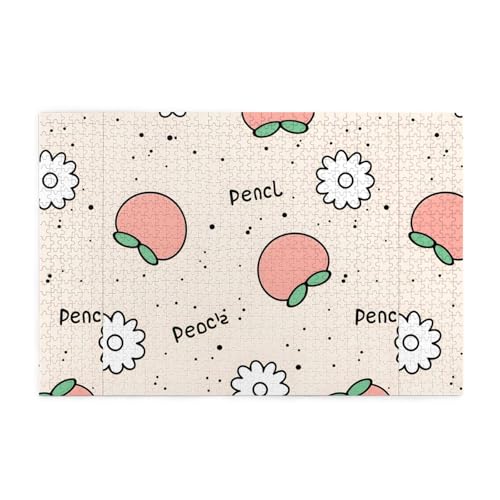 Whjshop Puzzles, 1000 Teile, Peachy Cutie Druckqualität, Holzpuzzle für Erwachsene und Kinder, lustige Puzzles, Stressabbau-Puzzles von WHJSHOP