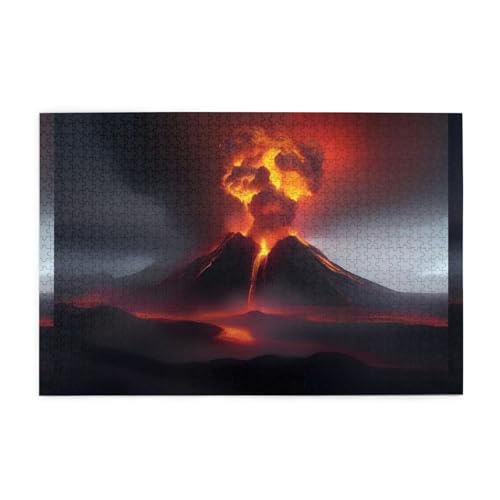 Whjshop Puzzles, 1000 Teile, Vulkanausbruch, Druckqualität, Holzpuzzle für Erwachsene und Kinder, lustige Puzzles, Stressabbau-Puzzles Whjshop Puzzles, 1000 Teile, Vulkanausbruch, Druckqualität, Holzpuzzle für Erwachsene und Kinder, lustige Puzzles, Stressabbau-Puzzles von WHJSHOP