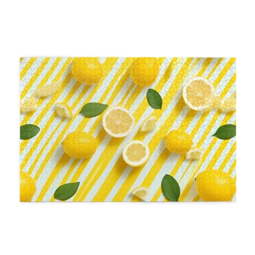 Whjshop Puzzles, 1000 Teile, Zitronengelb gestreift, Druckqualität, Holzpuzzle für Erwachsene und Kinder, lustige Puzzles, Stressabbau-Puzzles Whjshop Puzzles, 1000 Teile, Zitronengelb gestreift, Druckqualität, Holzpuzzle für Erwachsene und Kinder, lustige Puzzles, Stressabbau-Puzzles von WHJSHOP