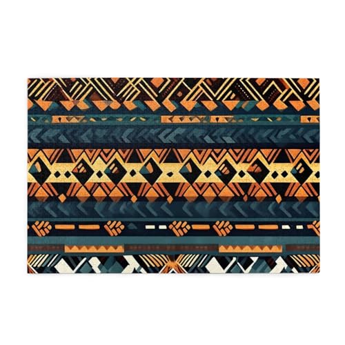 Whjshop Puzzles, 1000 Teile, afrikanischer Stammesstil, ethnische Textur, pädagogische intellektuelle Holzpuzzles, lustige Puzzles, Stressabbau-Puzzles von WHJSHOP