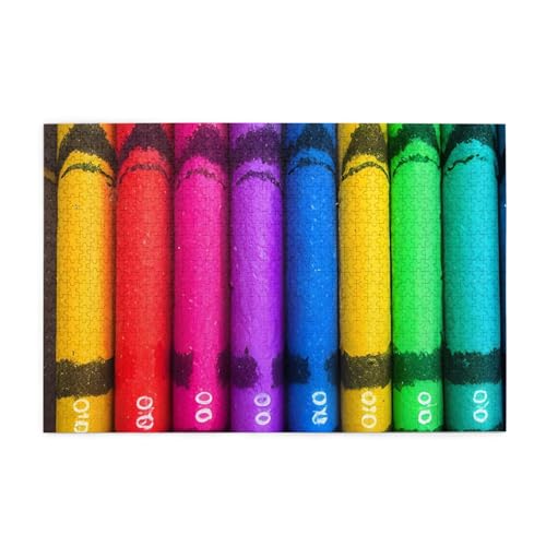Whjshop Puzzles, 1000 Teile, bunte Buntstifte, druckt pädagogische, intellektuelle Holzpuzzles, lustige Puzzles, Stressabbau-Puzzles Whjshop Puzzles, 1000 Teile, bunte Buntstifte, druckt pädagogische, intellektuelle Holzpuzzles, lustige Puzzles, Stressabbau-Puzzles von WHJSHOP