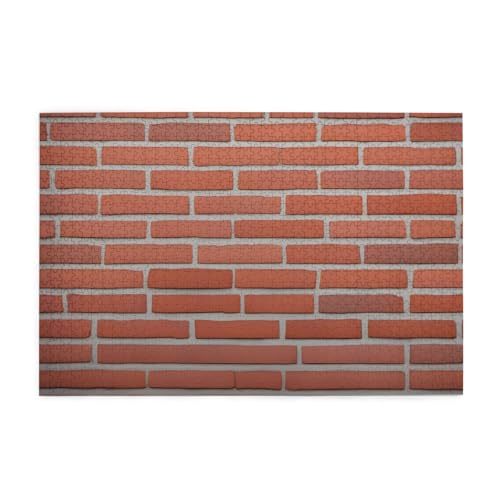 Whjshop Puzzles, 1000 Teile, rote Backsteinmauer, Texturdrucke, pädagogische intellektuelle Holzpuzzles, lustige Puzzles, Stressabbau-Puzzles Whjshop Puzzles, 1000 Teile, rote Backsteinmauer, Texturdrucke, pädagogische intellektuelle Holzpuzzles, lustige Puzzles, Stressabbau-Puzzles von WHJSHOP