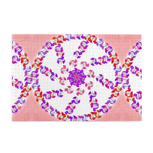 Whjshop Puzzles, 1000 Teile, rund, Blumendruck, hochwertiges Holzpuzzle für Erwachsene und Kinder, lustige Puzzles, Stressabbau-Puzzles Whjshop Puzzles, 1000 Teile, rund, Blumendruck, hochwertiges Holzpuzzle für Erwachsene und Kinder, lustige Puzzles, Stressabbau-Puzzles von WHJSHOP