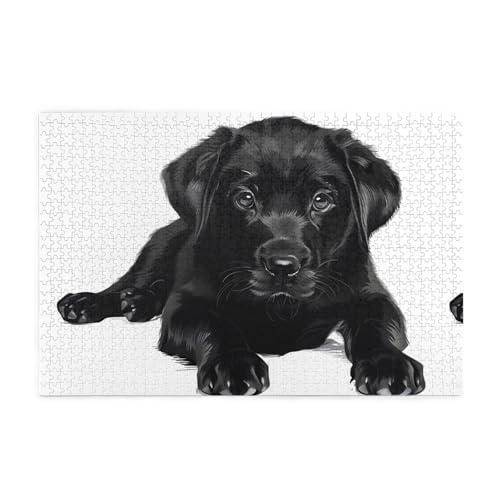 Whjshop Puzzles, 1000 Teile, schwarzer Labrador-Welpe, Druckqualität, Holzpuzzle für Erwachsene und Kinder, lustige Puzzles, Stressabbau-Puzzles Whjshop Puzzles, 1000 Teile, schwarzer Labrador-Welpe, Druckqualität, Holzpuzzle für Erwachsene und Kinder, lustige Puzzles, Stressabbau-Puzzles von WHJSHOP