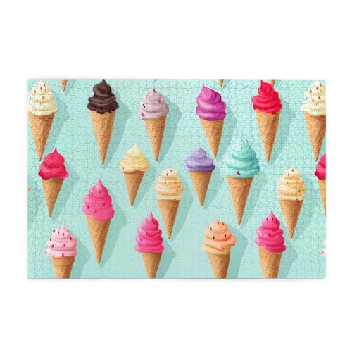 Whjshop Puzzles, 1000 Teile, viele farbige Eiscreme-Druckqualität, Holzpuzzle für Erwachsene und Kinder, lustige Puzzles, Stressabbau-Puzzles Whjshop Puzzles, 1000 Teile, viele farbige Eiscreme-Druckqualität, Holzpuzzle für Erwachsene und Kinder, lustige Puzzles, Stressabbau-Puzzles von WHJSHOP