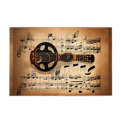 Whjshop Puzzles, 1000 Teile Whjshop Gitarre Musik Druck Qualität Holzpuzzle für Erwachsene und Kinder, lustige Puzzles, Stressabbau Puzzles Whjshop Puzzles, 1000 Teile Whjshop Gitarre Musik Druck Qualität Holzpuzzle für Erwachsene und Kinder, lustige Puzzles, Stressabbau Puzzles von WHJSHOP