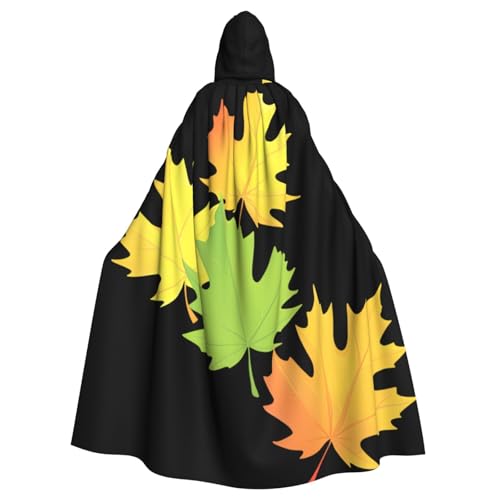 WHJSSF Aurora Ahornblätter-Druck, Halloween-Umhang mit Kapuze für Erwachsene, super großer Kapuzenumhang ohne Reißverschluss WHJSSF Aurora Ahornblätter-Druck, Halloween-Umhang mit Kapuze für Erwachsene, super großer Kapuzenumhang ohne Reißverschluss von WHJSSF