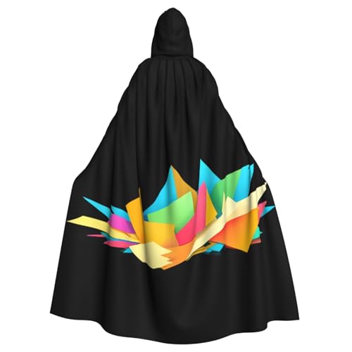 WHJSSF Bunte Papierabdrücke, Halloween, Erwachsenen-Kapuzenumhang für Rollenspiele, Bühnenkostüme, Partys, pflegeleicht WHJSSF Bunte Papierabdrücke, Halloween, Erwachsenen-Kapuzenumhang für Rollenspiele, Bühnenkostüme, Partys, pflegeleicht von WHJSSF