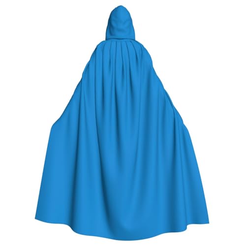WHJSSF Einfarbiger blauer Aufdruck, Halloween-Umhang mit Kapuze, für Rollenspiele, Bühnenkostüme, Partys, pflegeleicht WHJSSF Einfarbiger blauer Aufdruck, Halloween-Umhang mit Kapuze, für Rollenspiele, Bühnenkostüme, Partys, pflegeleicht von WHJSSF