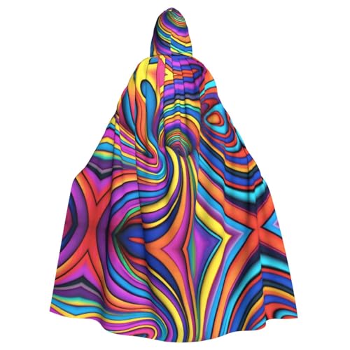 WHJSSF Farbenfroher Halloween-Umhang mit Kapuze für Erwachsene – super großer Kapuzenumhang ohne Reißverschluss WHJSSF Farbenfroher Halloween-Umhang mit Kapuze für Erwachsene – super großer Kapuzenumhang ohne Reißverschluss von WHJSSF