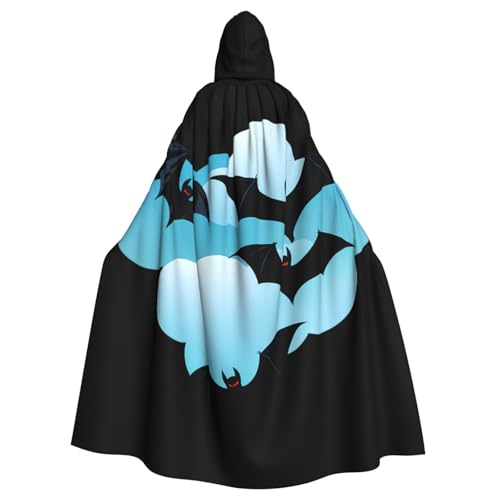 WHJSSF Fledermäuse auf den Wolken, Halloween-Umhang mit Kapuze, für Rollenspiele, Bühnenkostüme, Partys, pflegeleicht WHJSSF Fledermäuse auf den Wolken, Halloween-Umhang mit Kapuze, für Rollenspiele, Bühnenkostüme, Partys, pflegeleicht von WHJSSF