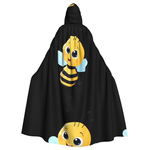 WHJSSF Fröhlicher kleiner Bienen-Druck, Halloween-Umhang mit Kapuze, für Erwachsene, super großer Kapuzenumhang ohne Reißverschluss WHJSSF Fröhlicher kleiner Bienen-Druck, Halloween-Umhang mit Kapuze, für Erwachsene, super großer Kapuzenumhang ohne Reißverschluss von WHJSSF