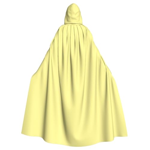 WHJSSF Gelblich-weißer Aufdruck, Halloween-Umhang mit Kapuze für Erwachsene, für Rollenspiele, Bühnenkostüme, Partys, pflegeleicht WHJSSF Gelblich-weißer Aufdruck, Halloween-Umhang mit Kapuze für Erwachsene, für Rollenspiele, Bühnenkostüme, Partys, pflegeleicht von WHJSSF