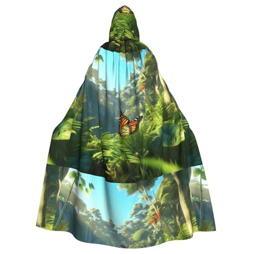 WHJSSF Grasshopper Schmetterlings-Aufdruck, Halloween-Umhang mit Kapuze für Erwachsene, für Rollenspiele, Bühnenkostüme, Partys, pflegeleicht WHJSSF Grasshopper Schmetterlings-Aufdruck, Halloween-Umhang mit Kapuze für Erwachsene, für Rollenspiele, Bühnenkostüme, Partys, pflegeleicht von WHJSSF