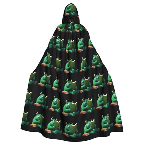 WHJSSF Green Monster Reading A Book Prints Halloween Adult Hooded Cape Cloak - Super Large Hooded Cloak No Zipper WHJSSF Green Monster Reading A Book Prints Halloween Adult Hooded Cape Cloak - Super Large Hooded Cloak No Zipper von WHJSSF