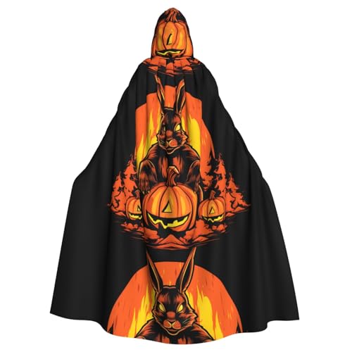 WHJSSF Halloween Bunny Prints Halloween Erwachsene Kapuzenumhang Umhang für Rollenspiele, Bühnenkostüme, Partys, pflegeleicht WHJSSF Halloween Bunny Prints Halloween Erwachsene Kapuzenumhang Umhang für Rollenspiele, Bühnenkostüme, Partys, pflegeleicht von WHJSSF