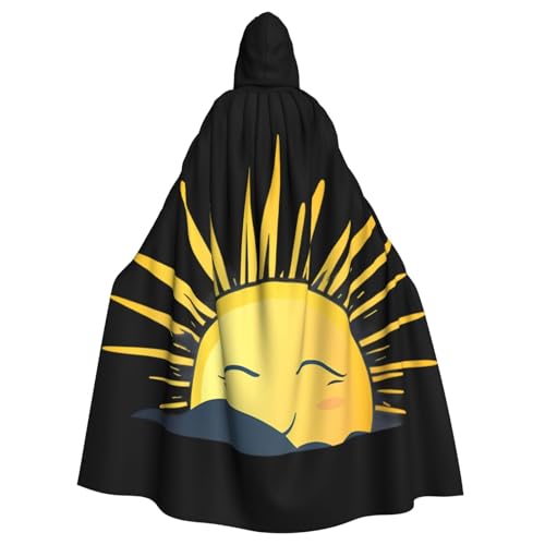 WHJSSF Halloween Kapuzenumhang mit blinkender Sonne, für Erwachsene, super großer Kapuzenumhang ohne Reißverschluss WHJSSF Halloween Kapuzenumhang mit blinkender Sonne, für Erwachsene, super großer Kapuzenumhang ohne Reißverschluss von WHJSSF