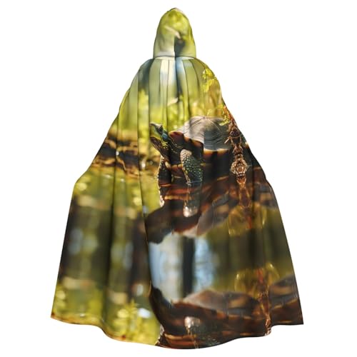 WHJSSF Halloween-Umhang mit Schildpatt-Druck, für Erwachsene, mit Kapuze, super groß, ohne Reißverschluss WHJSSF Halloween-Umhang mit Schildpatt-Druck, für Erwachsene, mit Kapuze, super groß, ohne Reißverschluss von WHJSSF