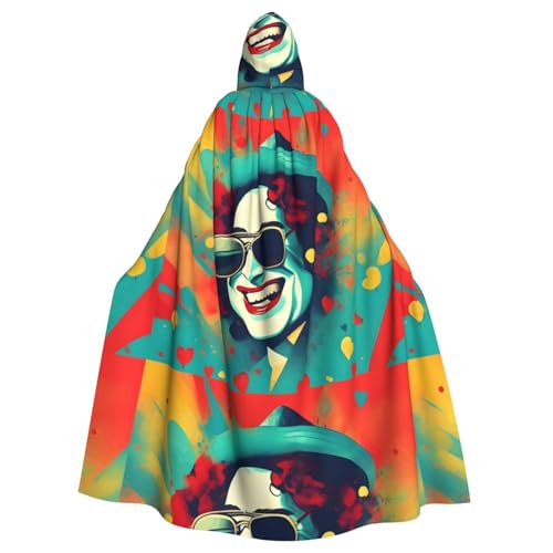 WHJSSF Happy Halloween Day Prints Halloween Erwachsene Kapuzenumhang Umhang für Rollenspiele, Bühnenkostüme, Partys, pflegeleicht WHJSSF Happy Halloween Day Prints Halloween Erwachsene Kapuzenumhang Umhang für Rollenspiele, Bühnenkostüme, Partys, pflegeleicht von WHJSSF
