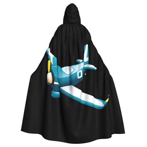WHJSSF Happy Little Flugzeug-Druck, Halloween-Umhang mit Kapuze, für Rollenspiele, Bühnenkostüme, Partys, pflegeleicht WHJSSF Happy Little Flugzeug-Druck, Halloween-Umhang mit Kapuze, für Rollenspiele, Bühnenkostüme, Partys, pflegeleicht von WHJSSF