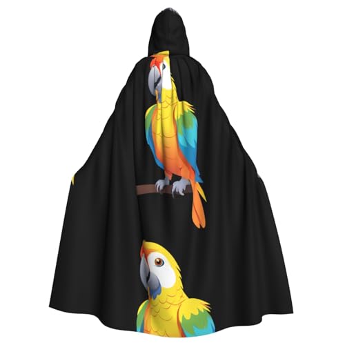 WHJSSF Kapuzenumhang für Erwachsene, Motiv: Papageien, bedruckt, Halloween, Kapuzenumhang, ohne Reißverschluss WHJSSF Kapuzenumhang für Erwachsene, Motiv: Papageien, bedruckt, Halloween, Kapuzenumhang, ohne Reißverschluss von WHJSSF