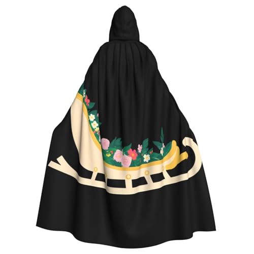 WHJSSF Kapuzenumhang mit Blumenmuster, für Halloween, Erwachsene, für Rollenspiele, Bühnenkostüme, Partys, pflegeleicht von WHJSSF