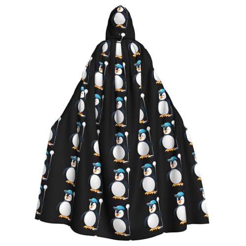 WHJSSF Kapuzenumhang mit Golf-Pinguin-Aufdruck, für Erwachsene, super groß, ohne Reißverschluss WHJSSF Kapuzenumhang mit Golf-Pinguin-Aufdruck, für Erwachsene, super groß, ohne Reißverschluss von WHJSSF