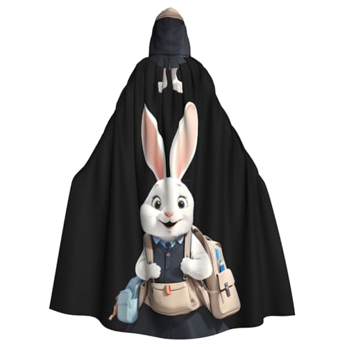 WHJSSF Kapuzenumhang mit Hasen-Motiv in der Schultasche, bedruckt für Halloween, Erwachsene, super großer Kapuzenumhang ohne Reißverschluss WHJSSF Kapuzenumhang mit Hasen-Motiv in der Schultasche, bedruckt für Halloween, Erwachsene, super großer Kapuzenumhang ohne Reißverschluss von WHJSSF