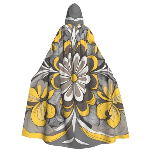 WHJSSF Kapuzenumhang mit Kapuze, für Halloween, Erwachsene, Gelb / Grau, mit Kapuze, ohne Reißverschluss WHJSSF Kapuzenumhang mit Kapuze, für Halloween, Erwachsene, Gelb / Grau, mit Kapuze, ohne Reißverschluss von WHJSSF