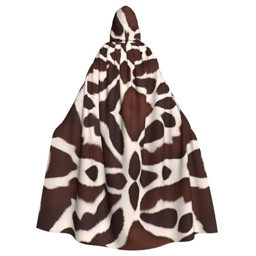 WHJSSF Kapuzenumhang mit Kapuze, für Halloween, für Erwachsene, rot-braunes Rindsleder, ohne Reißverschluss WHJSSF Kapuzenumhang mit Kapuze, für Halloween, für Erwachsene, rot-braunes Rindsleder, ohne Reißverschluss von WHJSSF