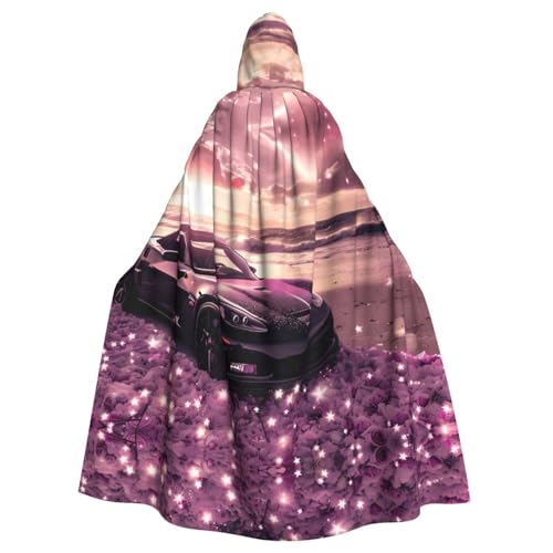 WHJSSF Kapuzenumhang mit Sportwagen am Meer, für Halloween, Erwachsene, super großer Kapuzenumhang ohne Reißverschluss WHJSSF Kapuzenumhang mit Sportwagen am Meer, für Halloween, Erwachsene, super großer Kapuzenumhang ohne Reißverschluss von WHJSSF