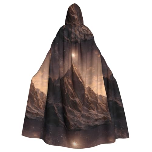 WHJSSF Kapuzenumhang mit Sternen über den Bergen bedruckt, Halloween, Erwachsenen-Kapuzenumhang – super großer Kapuzenumhang ohne Reißverschluss WHJSSF Kapuzenumhang mit Sternen über den Bergen bedruckt, Halloween, Erwachsenen-Kapuzenumhang – super großer Kapuzenumhang ohne Reißverschluss von WHJSSF