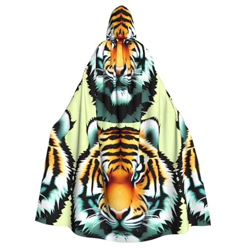 WHJSSF Kapuzenumhang mit kleinem Tigerkopf, bedruckt, Halloween, Erwachsenen-Kapuzenumhang – super großer Kapuzenumhang ohne Reißverschluss WHJSSF Kapuzenumhang mit kleinem Tigerkopf, bedruckt, Halloween, Erwachsenen-Kapuzenumhang – super großer Kapuzenumhang ohne Reißverschluss von WHJSSF