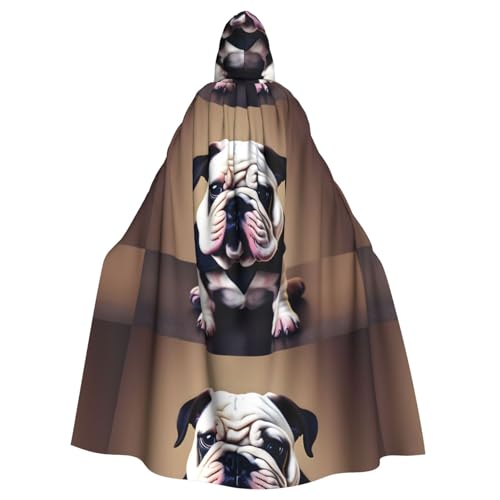 WHJSSF Kapuzenumhang mit süßem Bulldoggen-Aufdruck, Halloween, Erwachsenen-Kapuzenumhang – super großer Kapuzenumhang ohne Reißverschluss WHJSSF Kapuzenumhang mit süßem Bulldoggen-Aufdruck, Halloween, Erwachsenen-Kapuzenumhang – super großer Kapuzenumhang ohne Reißverschluss von WHJSSF