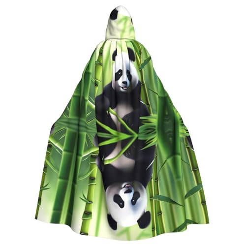 WHJSSF Kapuzenumhang mit süßem Panda-Spiel-Wasserdruck, Halloween, Erwachsenen-Kapuzenumhang – super großer Kapuzenumhang ohne Reißverschluss von WHJSSF