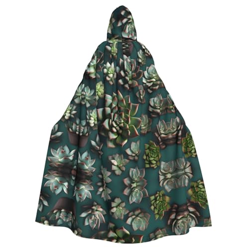 WHJSSF Kapuzenumhang mit vielen Sukkulenten für Halloween, Erwachsene, super großer Kapuzenumhang ohne Reißverschluss WHJSSF Kapuzenumhang mit vielen Sukkulenten für Halloween, Erwachsene, super großer Kapuzenumhang ohne Reißverschluss von WHJSSF